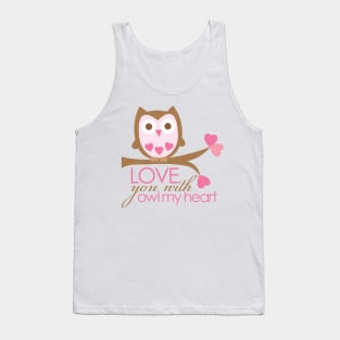 Love You With OWL My Heart Tank Top